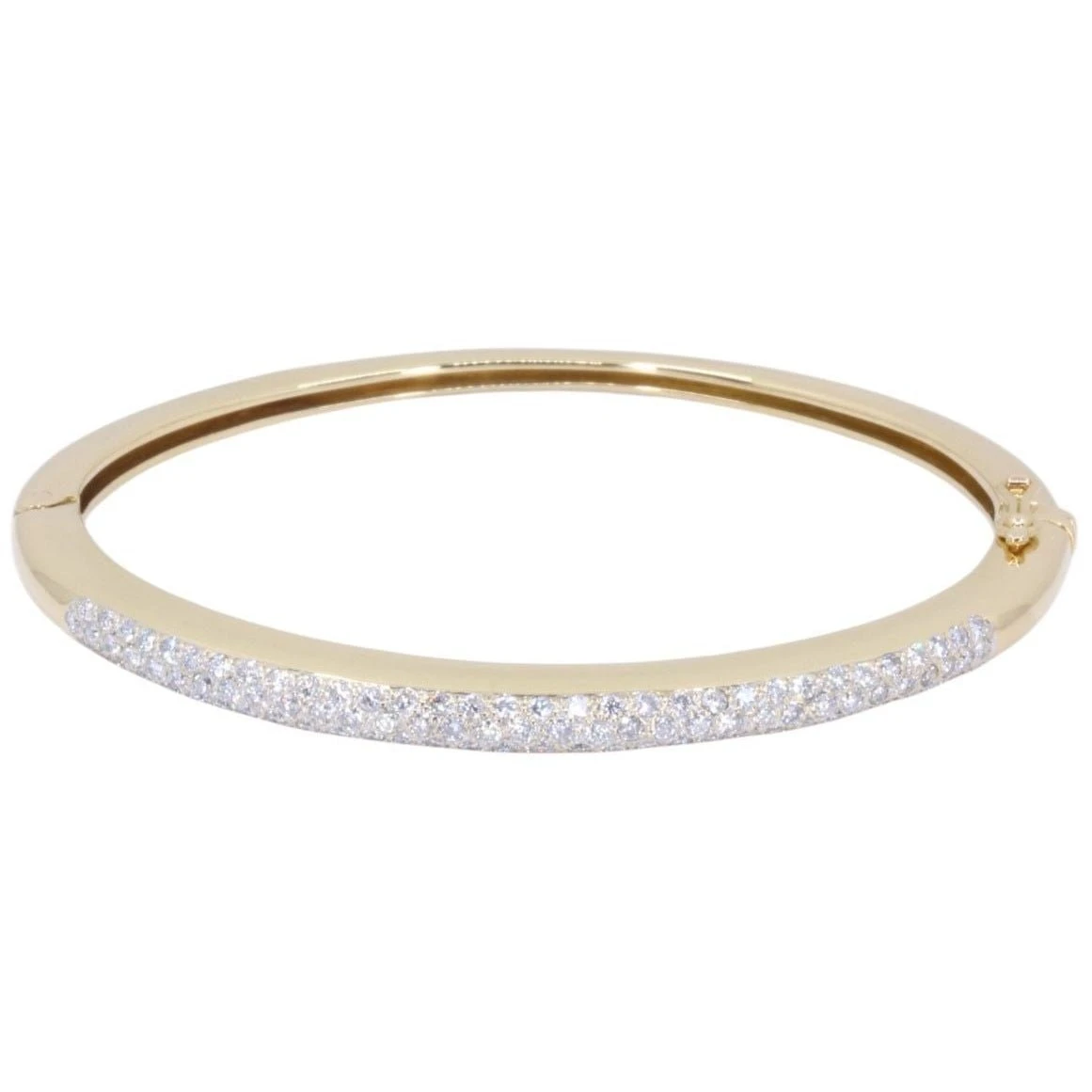 Bracelet Jonc Ouvrant En Or Jaune Et Diamants 1 Bracelet Jonc Ouvrant En Or Jaune Et Diamants