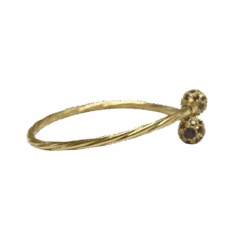 Bracelet Jonc En Or Jaune Et Grenats -Castafiore Boutique bracelet jonc en or jaune et grenats 115045