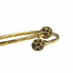 Bracelet Jonc En Or Jaune Et Grenats -Castafiore Boutique bracelet jonc en or jaune et grenats 216542