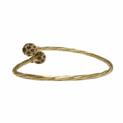 Bracelet Jonc En Or Jaune Et Grenats -Castafiore Boutique bracelet jonc en or jaune et grenats 557270