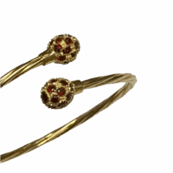 Bracelet Jonc En Or Jaune Et Grenats -Castafiore Boutique bracelet jonc en or jaune et grenats 661185