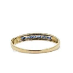 Bracelet Jonc En Or Jaune, Or Blanc Et Saphirs -Castafiore Boutique bracelet jonc en or jaune or blanc et saphirs 757035