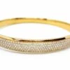 Bracelet Jonc En Or Jaune Pavé Diamants