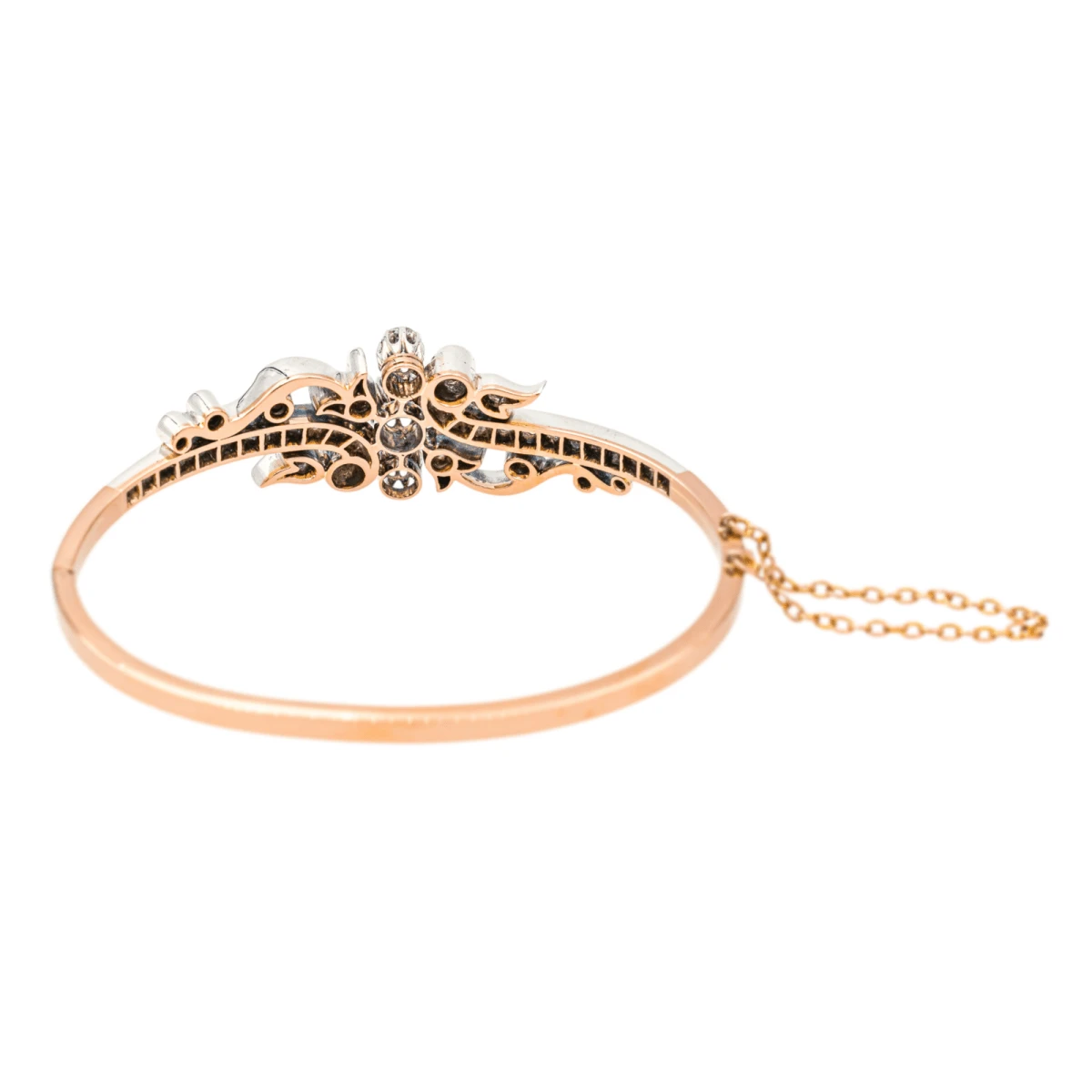 Bracelet Jonc En Or Rose Et Diamants 5 Bracelet Jonc En Or Rose Et Diamants – Image 5