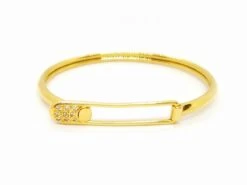 Bracelet Jonc épingle En Or Jaune Et Diamant -Castafiore Boutique bracelet jonc epingle en or jaune et diamant 432287