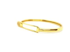 Bracelet Jonc épingle En Or Jaune Et Diamant -Castafiore Boutique bracelet jonc epingle en or jaune et diamant 910709