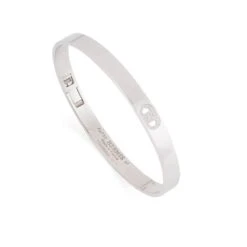Bracelet Jonc HERMÈS "H D'Ancre" En Or Blanc Et Diamants -Castafiore Boutique bracelet jonc hermes h dancre en or blanc et diamants 189017
