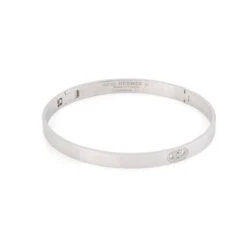 Bracelet Jonc HERMÈS "H D'Ancre" En Or Blanc Et Diamants -Castafiore Boutique bracelet jonc hermes h dancre en or blanc et diamants 472628