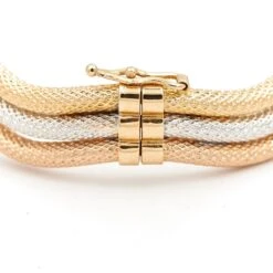 Bracelet Jonc Ondulé En Ors Jaune, Blanc Et Rose 12 Bracelet Jonc Ondulé En Ors Jaune, Blanc Et Rose -Castafiore Boutique bracelet jonc ondule en ors jaune blanc et rose 286523