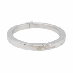 Bracelet Jonc Or Blanc Fermeture Ouvrante En Or 18 Carats -Castafiore Boutique bracelet jonc or blanc fermeture ouvrante en or 18 carats 624219