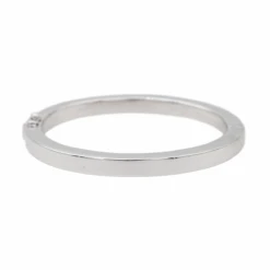 Bracelet Jonc Or Blanc Fermeture Ouvrante En Or 18 Carats