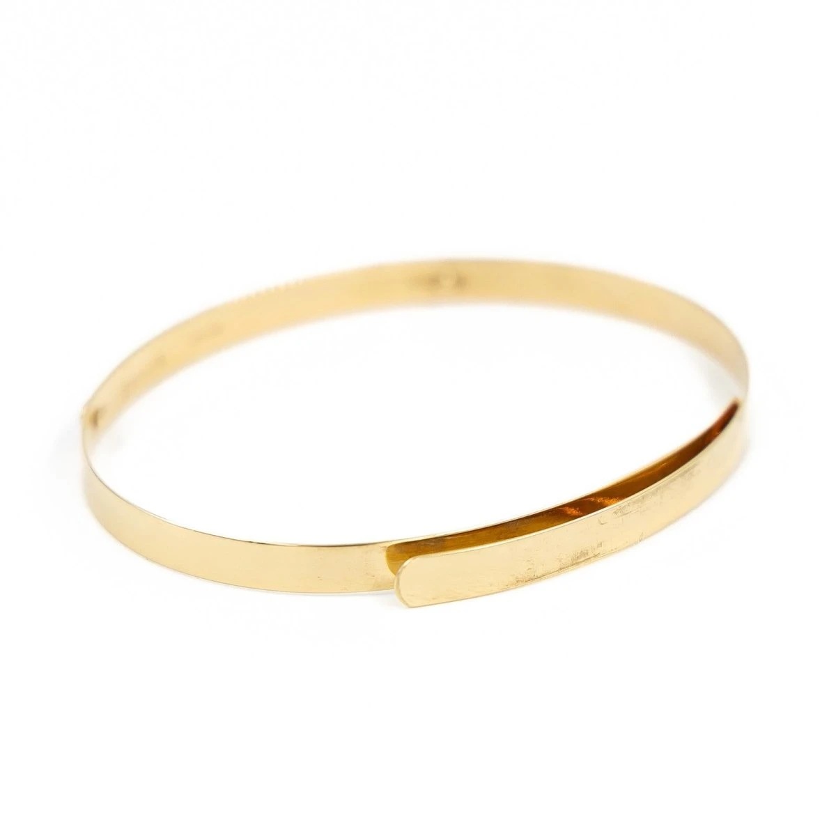 Bracelet Jonc Ouvert En Ors Jaune Et Blanc 3 Bracelet Jonc Ouvert En Ors Jaune Et Blanc – Image 3