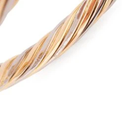 Bracelet Jonc VAN CLEEF & ARPELS En Or Jaune Et Or Blanc -Castafiore Boutique bracelet jonc van cleef arpels 2 ors 116083