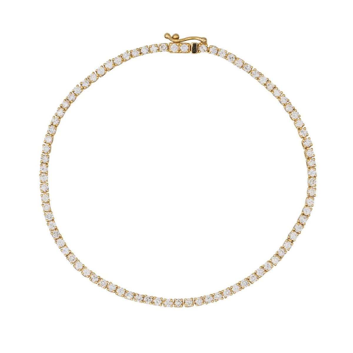 Bracelet Ligne Diamants En Or Jaune 1 Bracelet Ligne Diamants En Or Jaune