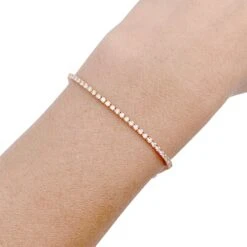 Miller Bracelet Ligne Diamants En Or Rose. -Castafiore Boutique bracelet ligne diamants en or rose 294367