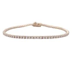 Miller Bracelet Ligne Diamants En Or Rose. -Castafiore Boutique bracelet ligne diamants en or rose 700489