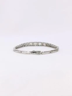 Bracelet Ligne Diamants Or Blanc Platine -Castafiore Boutique bracelet ligne diamants or blanc platine 370141