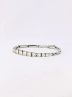 Bracelet Ligne Diamants Or Blanc Platine -Castafiore Boutique bracelet ligne diamants or blanc platine 618088