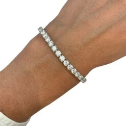 Miller Bracelet Ligne Tennis Or Blanc Et Diamants -Castafiore Boutique bracelet ligne tennis or blanc et diamants 236880