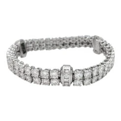 Miller Bracelet Lignes CARTIER, Modèle "Kalypso"en Platine Et Diamants -Castafiore Boutique bracelet lignes cartier modele kalypsoen platine et diamants 607372