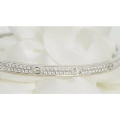 Bracelet Love CARTIER En Or Blanc Et Diamants -Castafiore Boutique bracelet love cartier en or blanc et diamants 482285