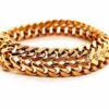 Bracelet Maille 2 Rangs En Or Jaune