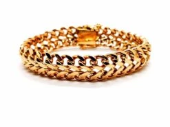 Bracelet Maille 2 Rangs En Or Jaune -Castafiore Boutique bracelet maille 2 rangs en or jaune 362620
