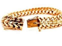 Bracelet Maille 2 Rangs En Or Jaune -Castafiore Boutique bracelet maille 2 rangs en or jaune 438425