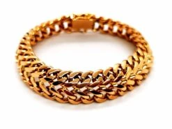 Bracelet Maille 2 Rangs En Or Jaune -Castafiore Boutique bracelet maille 2 rangs en or jaune 646539