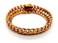 Bracelet Maille 2 Rangs En Or Jaune -Castafiore Boutique bracelet maille 2 rangs en or jaune 873163