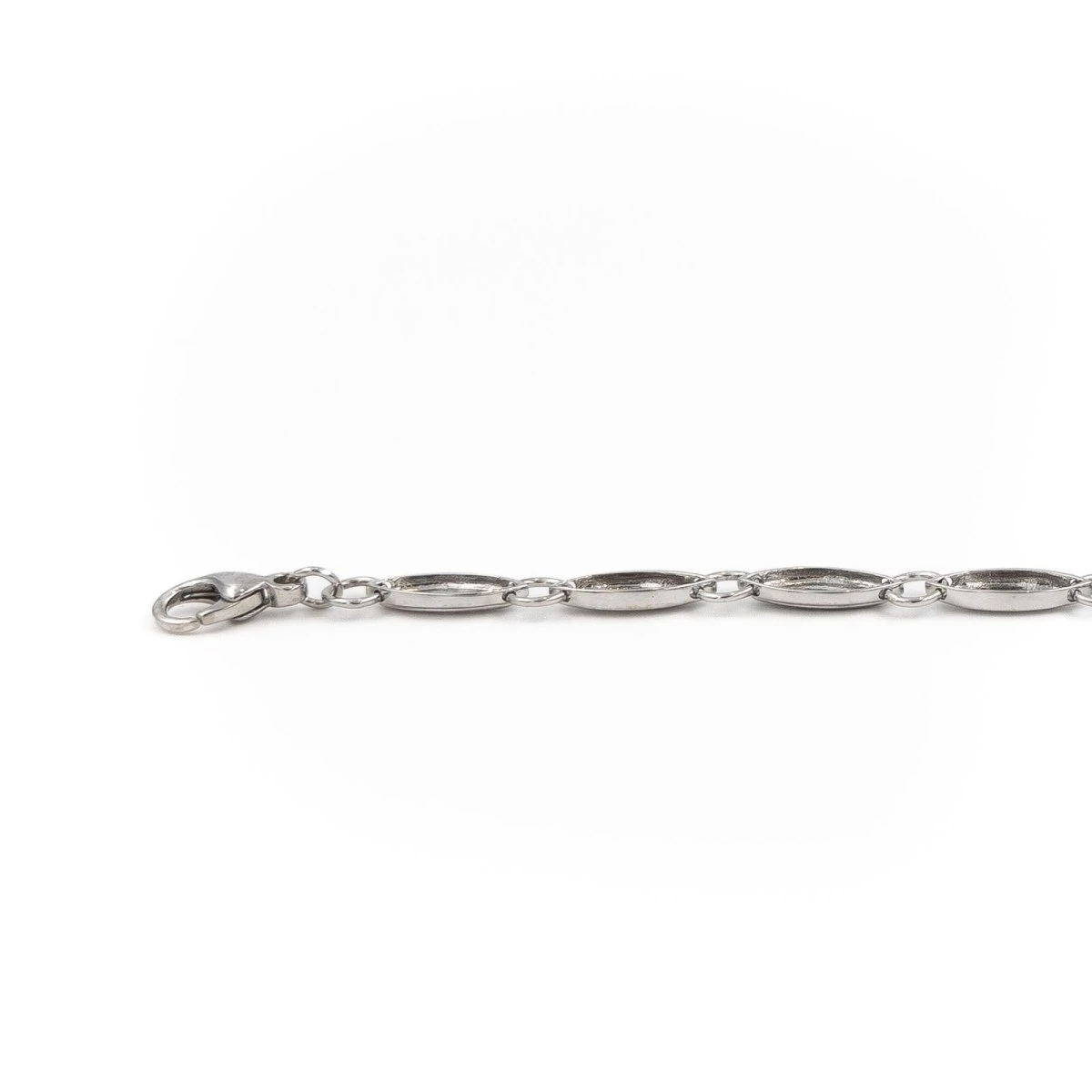 Bracelet Maille Alternée En Or Blanc Diamant 6 Bracelet Maille Alternée En Or Blanc Diamant – Image 6