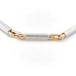 Bracelet Maille Alternée En Ors Jaune Et Blanc 12 Bracelet Maille Alternée En Ors Jaune Et Blanc -Castafiore Boutique bracelet maille alternee en ors jaune et blanc 387240