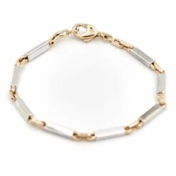 Bracelet Maille Alternée En Ors Jaune Et Blanc 10 Bracelet Maille Alternée En Ors Jaune Et Blanc -Castafiore Boutique bracelet maille alternee en ors jaune et blanc 476215