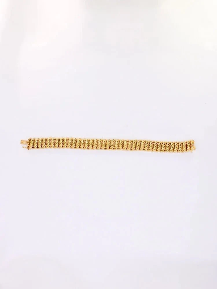 Bracelet Maille Américaine Or Jaune 1.3 Cm 7 Bracelet Maille Américaine Or Jaune 1.3 Cm – Image 7