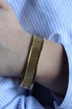 Bracelet Maille Baguette En Or Jaune -Castafiore Boutique bracelet maille baguette en or jaune 500293