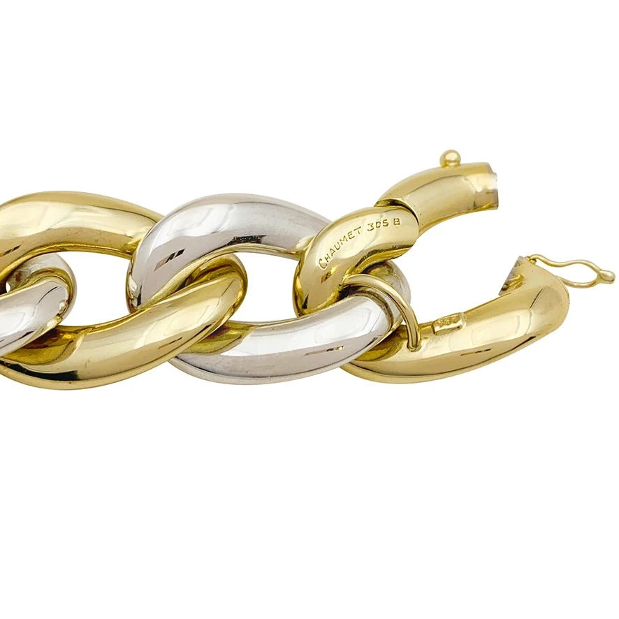 Miller Bracelet Maille CHAUMET "gros Maillons" En Deux Tons D'or 3 Miller Bracelet Maille CHAUMET "gros Maillons" En Deux Tons D'or – Image 3