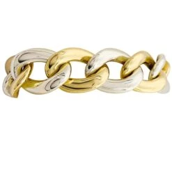 Miller Bracelet Maille CHAUMET "gros Maillons" En Deux Tons D'or
