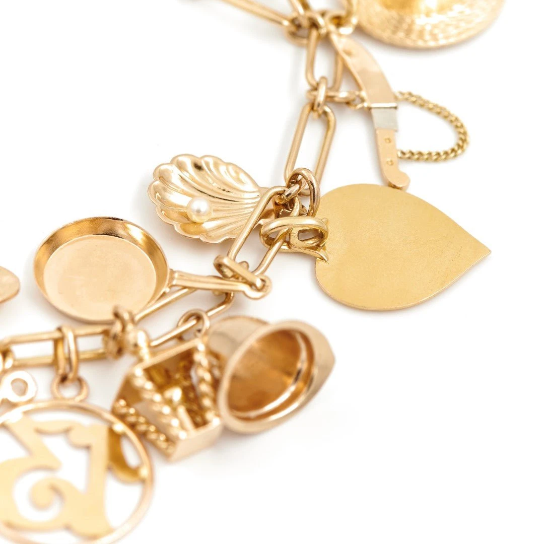 Bracelet Maille Cheval Et Breloques En Or Jaune 5 Bracelet Maille Cheval Et Breloques En Or Jaune – Image 5