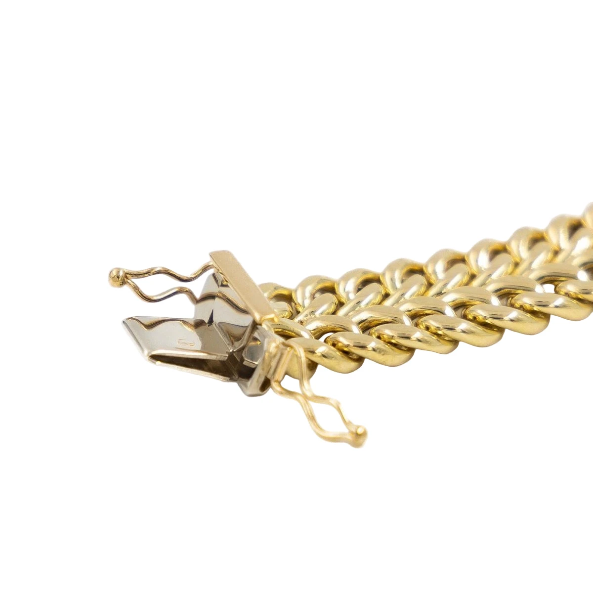 Bracelet Maille Deux Rangs En Or Jaune 4 Bracelet Maille Deux Rangs En Or Jaune – Image 4