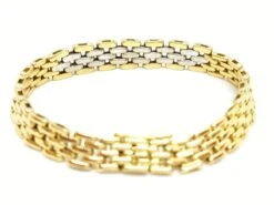 Bracelet Maille En 2 Ors Pavé Diamants 10 Bracelet Maille En 2 Ors Pavé Diamants -Castafiore Boutique bracelet maille en 2 ors pave diamants 692378