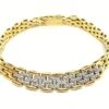 Bracelet Maille En 2 Ors Pavé Diamants -Castafiore Boutique bracelet maille en 2 ors pave diamants 911312