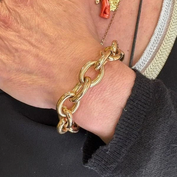 Bracelet Maille Ovale En Or Jaune 2 Bracelet Maille Ovale En Or Jaune – Image 2