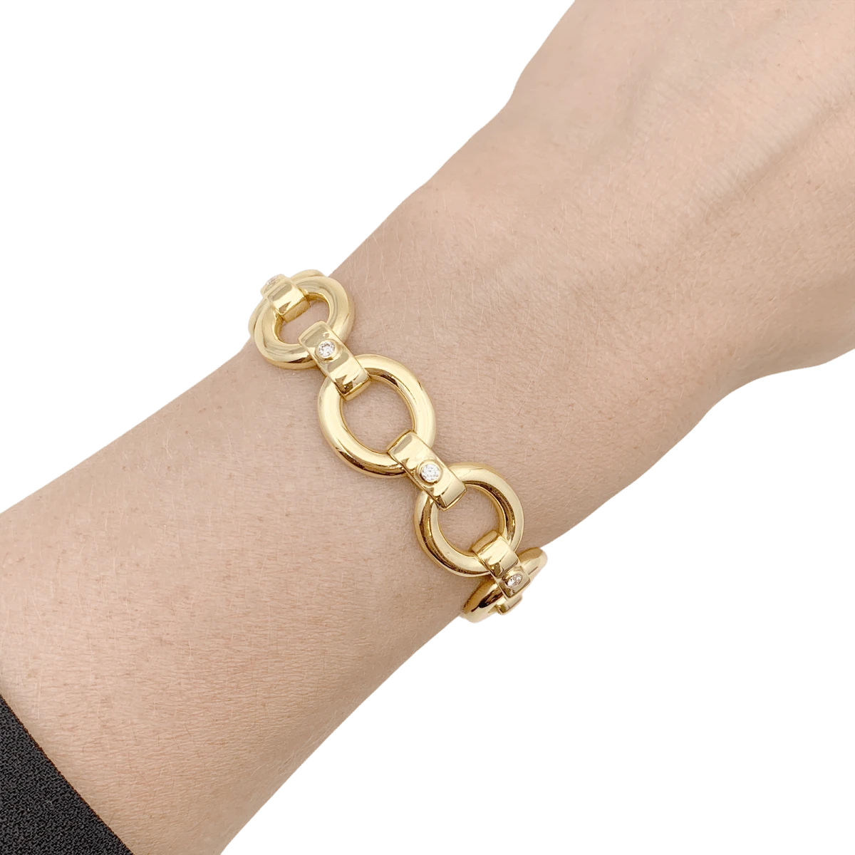 Miller Bracelet Maille En Or Jaune Et Diamants 2 Miller Bracelet Maille En Or Jaune Et Diamants – Image 2