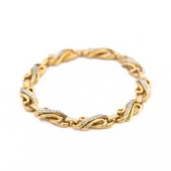 Bracelet Maille En Or Jaune Et En Diamants