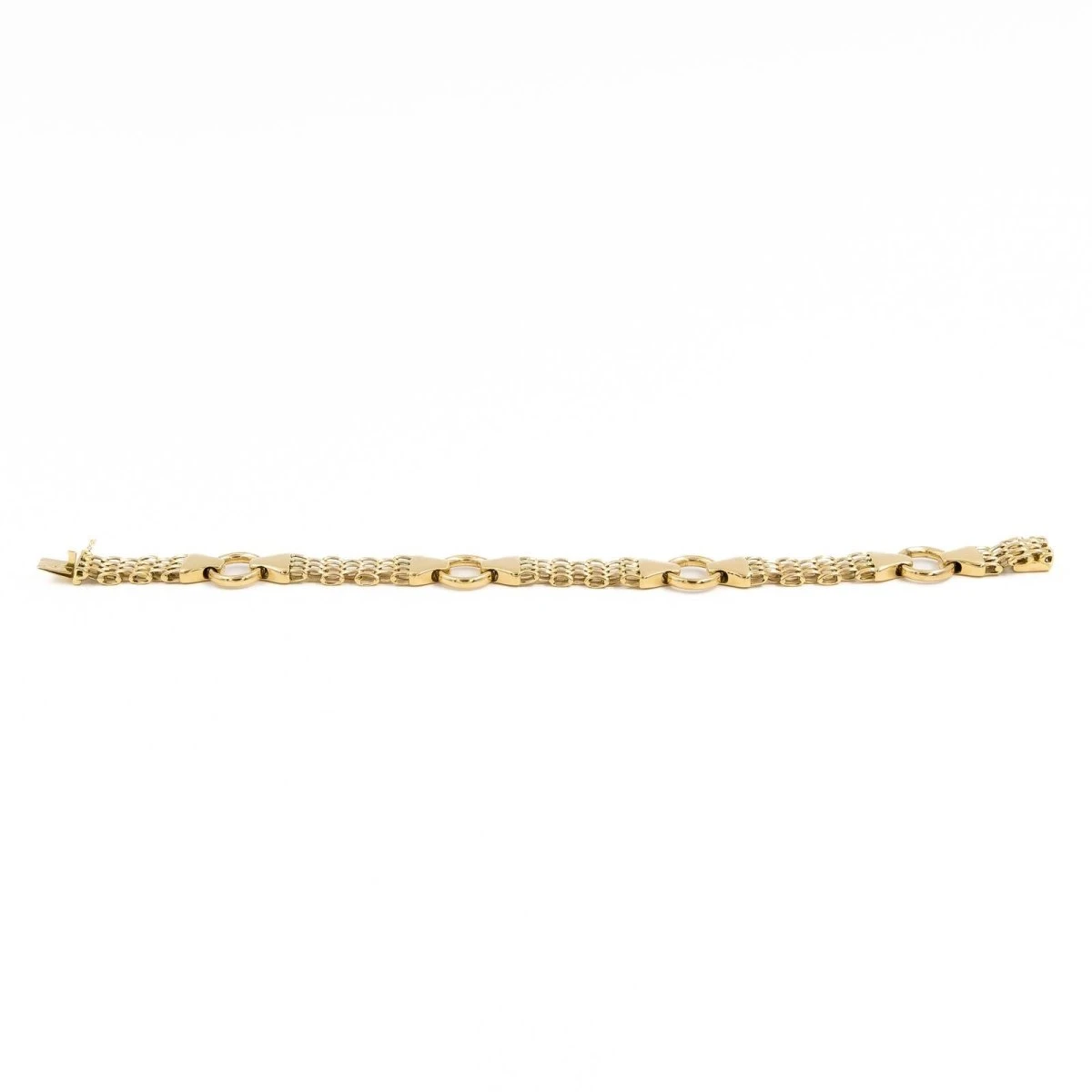 Bracelet Maille Et Anneaux En Or Jaune 6 Bracelet Maille Et Anneaux En Or Jaune – Image 6