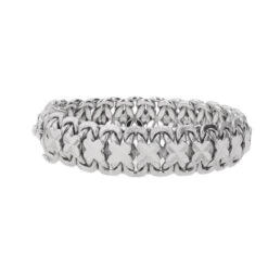 Bracelet Maille Fantaisie En Or Blanc -Castafiore Boutique bracelet maille fantaisie en or blanc 338670