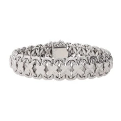 Bracelet Maille Fantaisie En Or Blanc -Castafiore Boutique bracelet maille fantaisie en or blanc 652677