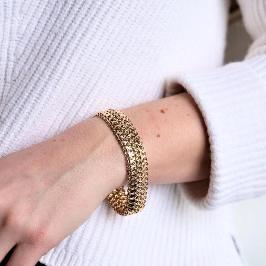 Bracelet Maille Fantaisie En Or Jaune 2 Bracelet Maille Fantaisie En Or Jaune – Image 2