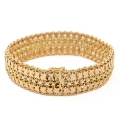 Bracelet Maille Fantaisie En Or Jaune