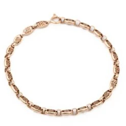 Bracelet Maille Filigrane En Or Rose -Castafiore Boutique bracelet maille filigrane en or rose 332262